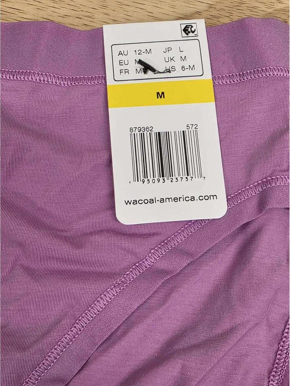 WACOAL UNDERSTATED COTTON HI‑CUT BRIEF FIRST BLOOM SIZE MEDIUM